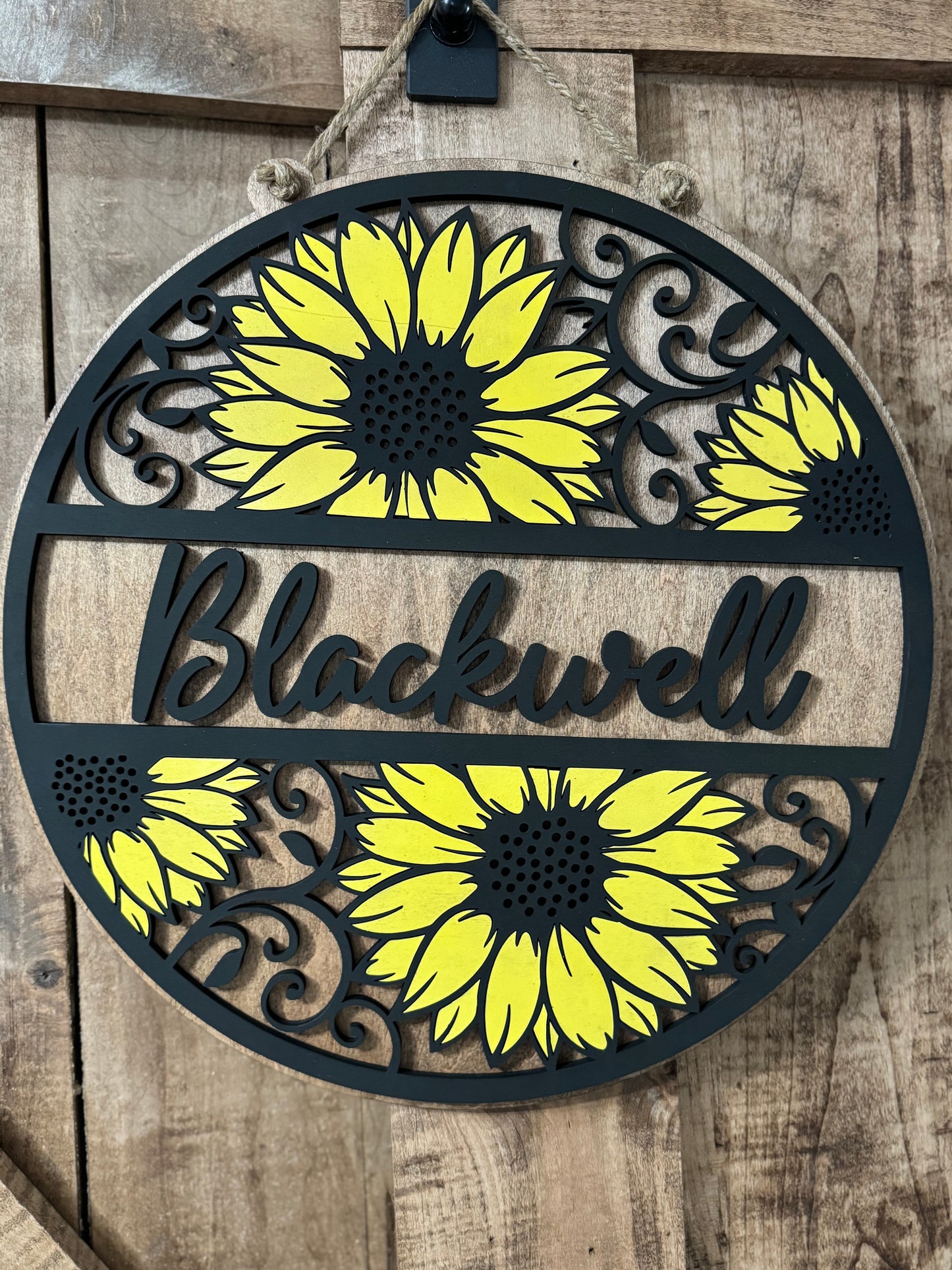 Sunflower Welcome Round