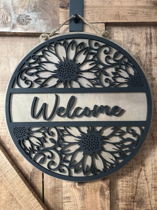 Sunflower Welcome Round