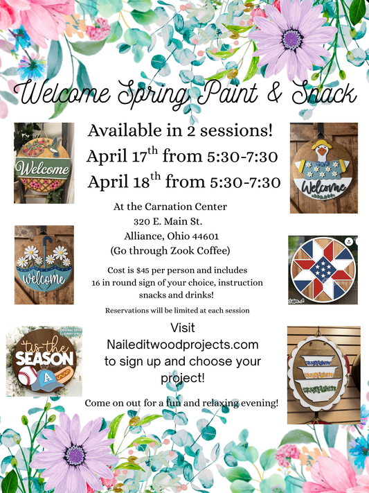 Welcome Spring Paint & Snack