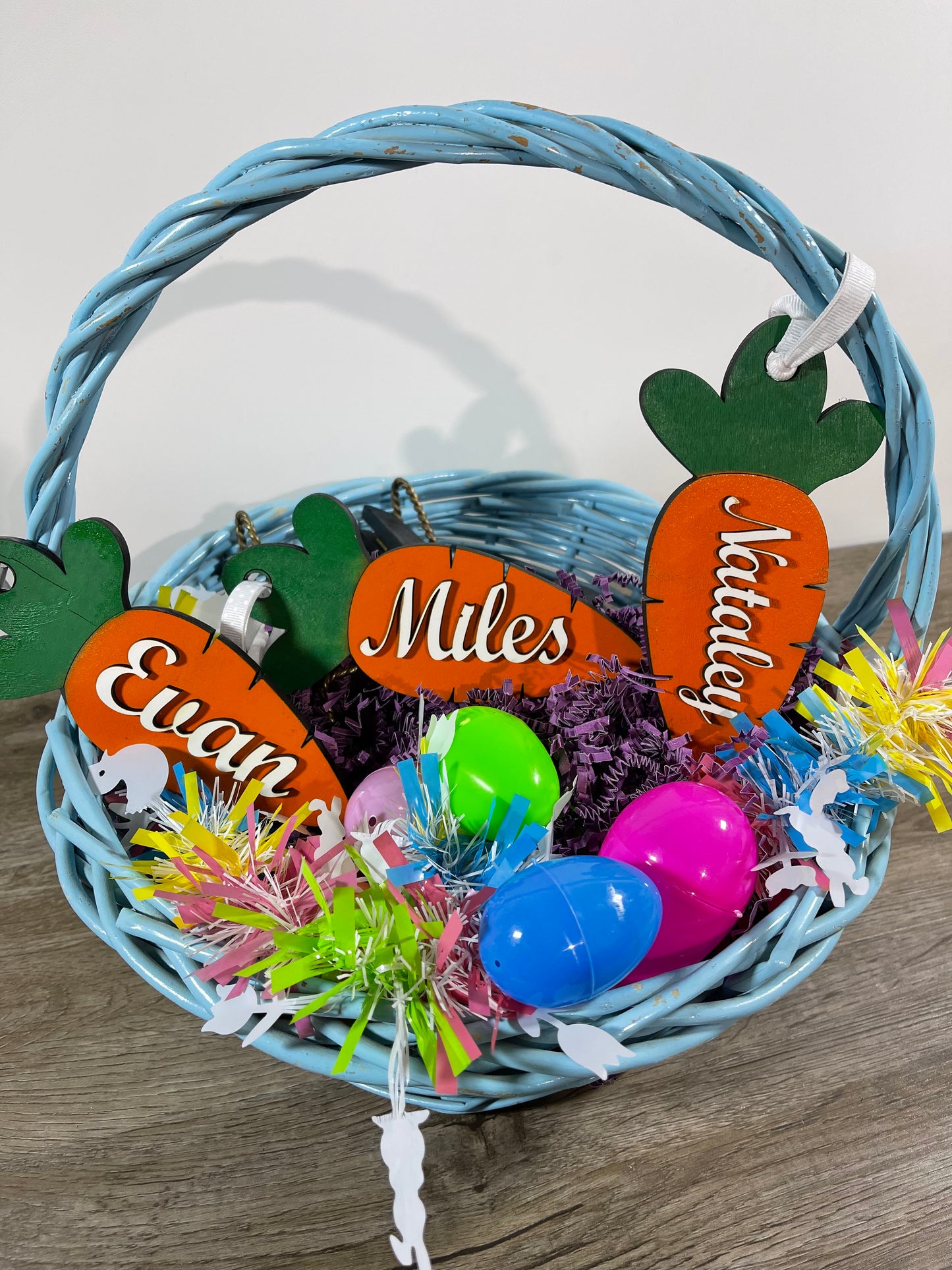 Carrot Basket Tag Personalized