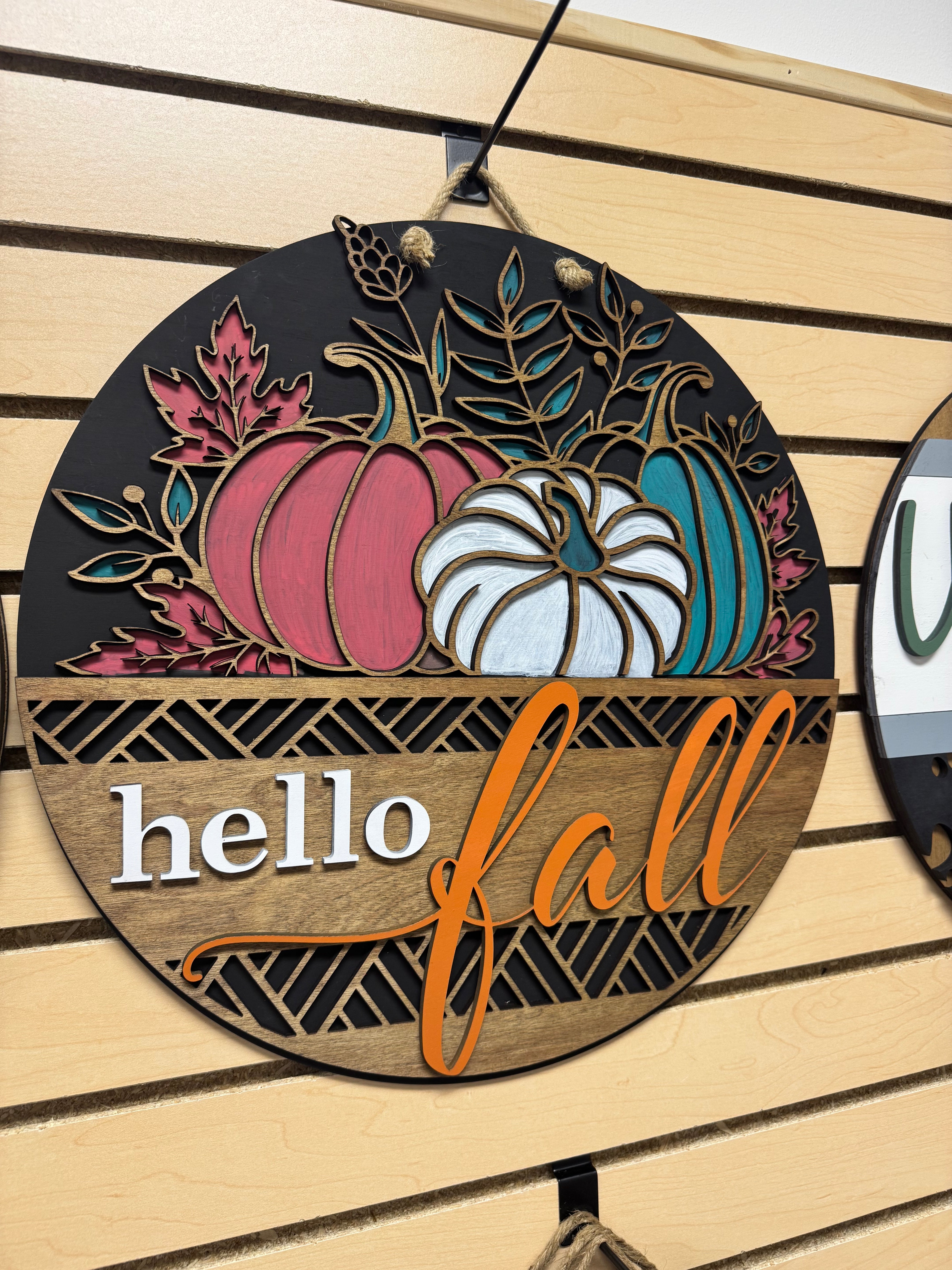Hello Fall Round Sign – Nailed It Wood Projects
