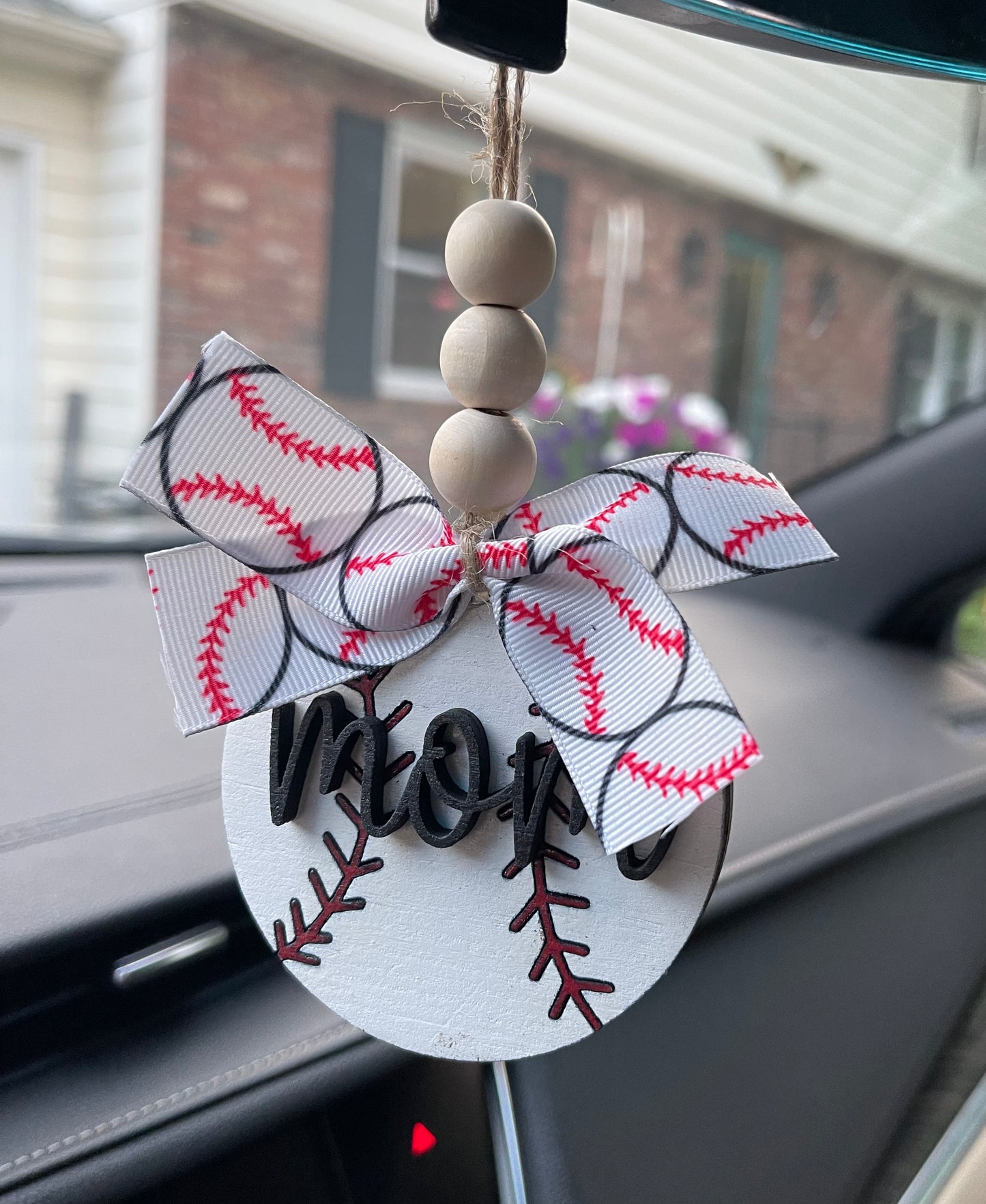 Baseball Mom Car Charm