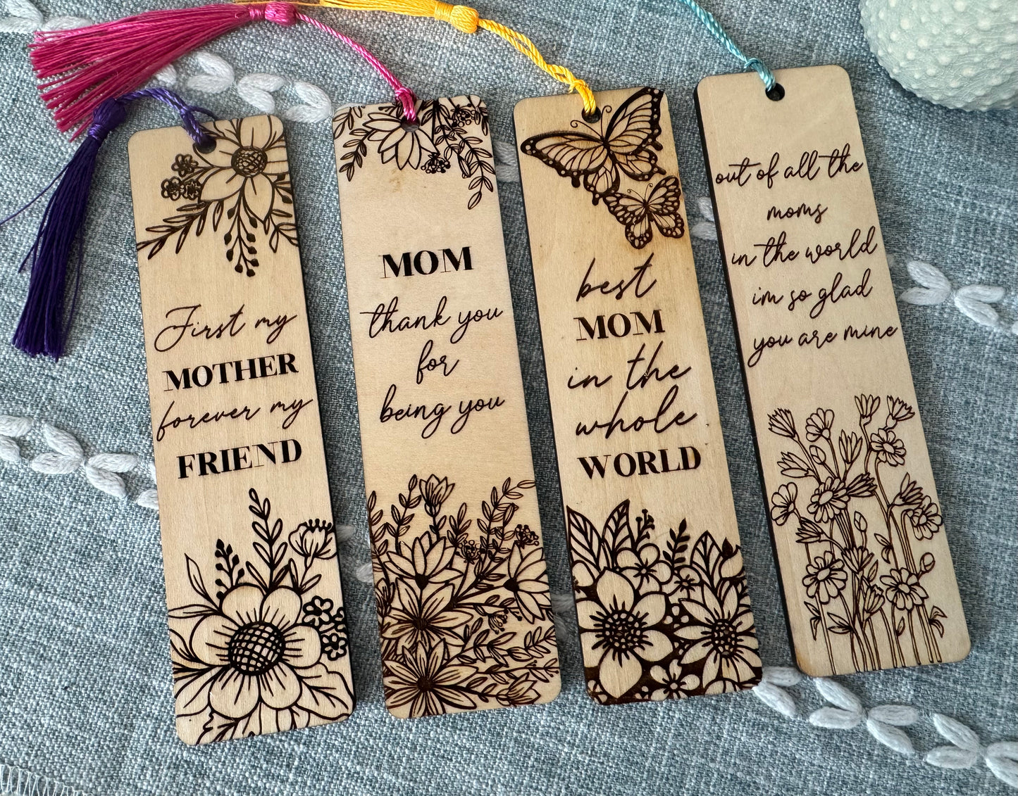 Mothers Day Wooden Bookmarks