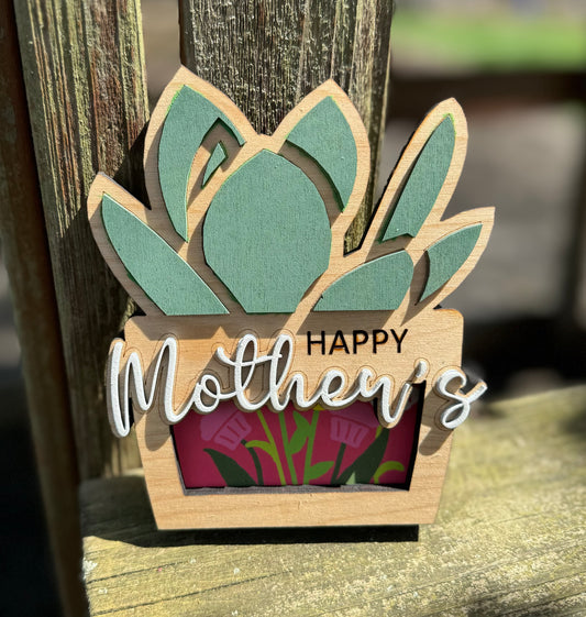 Mother’s Day Succulent Gift Card Holder