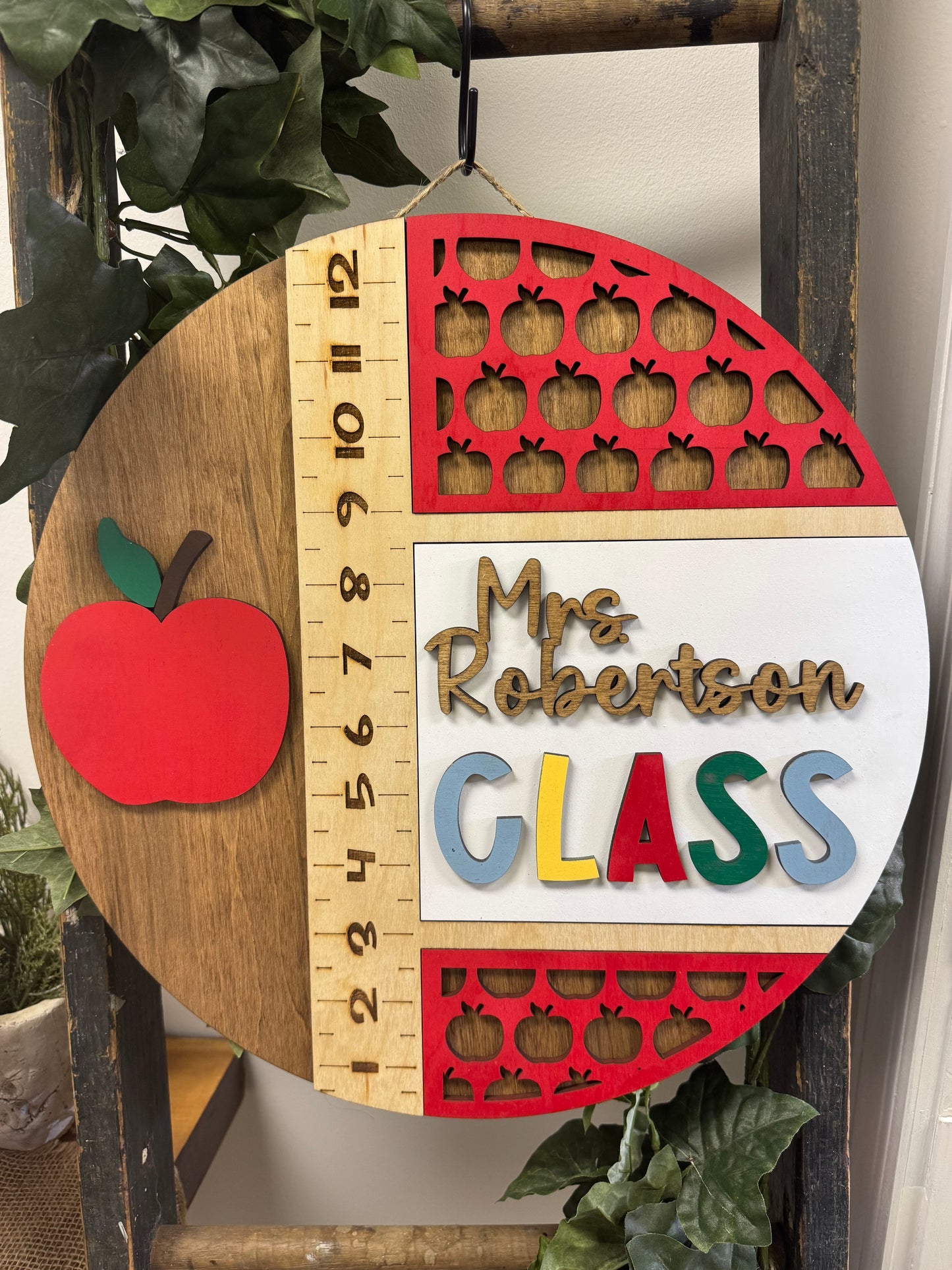 Teacher Name Round Sign