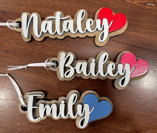 Heart Name Tags