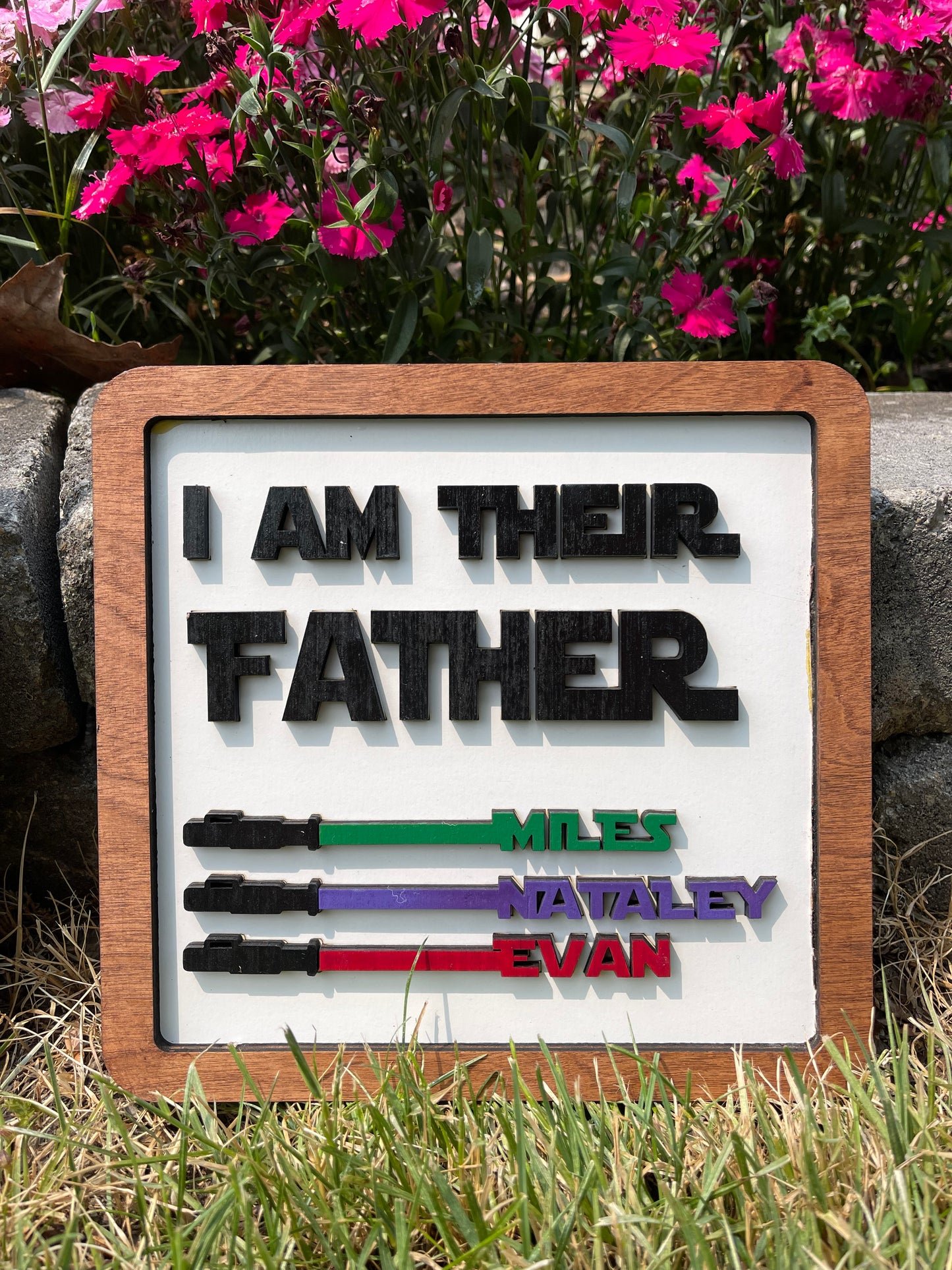 Light Saber Fathers Day Sign