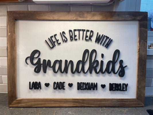 Personalized Grandkids Sign