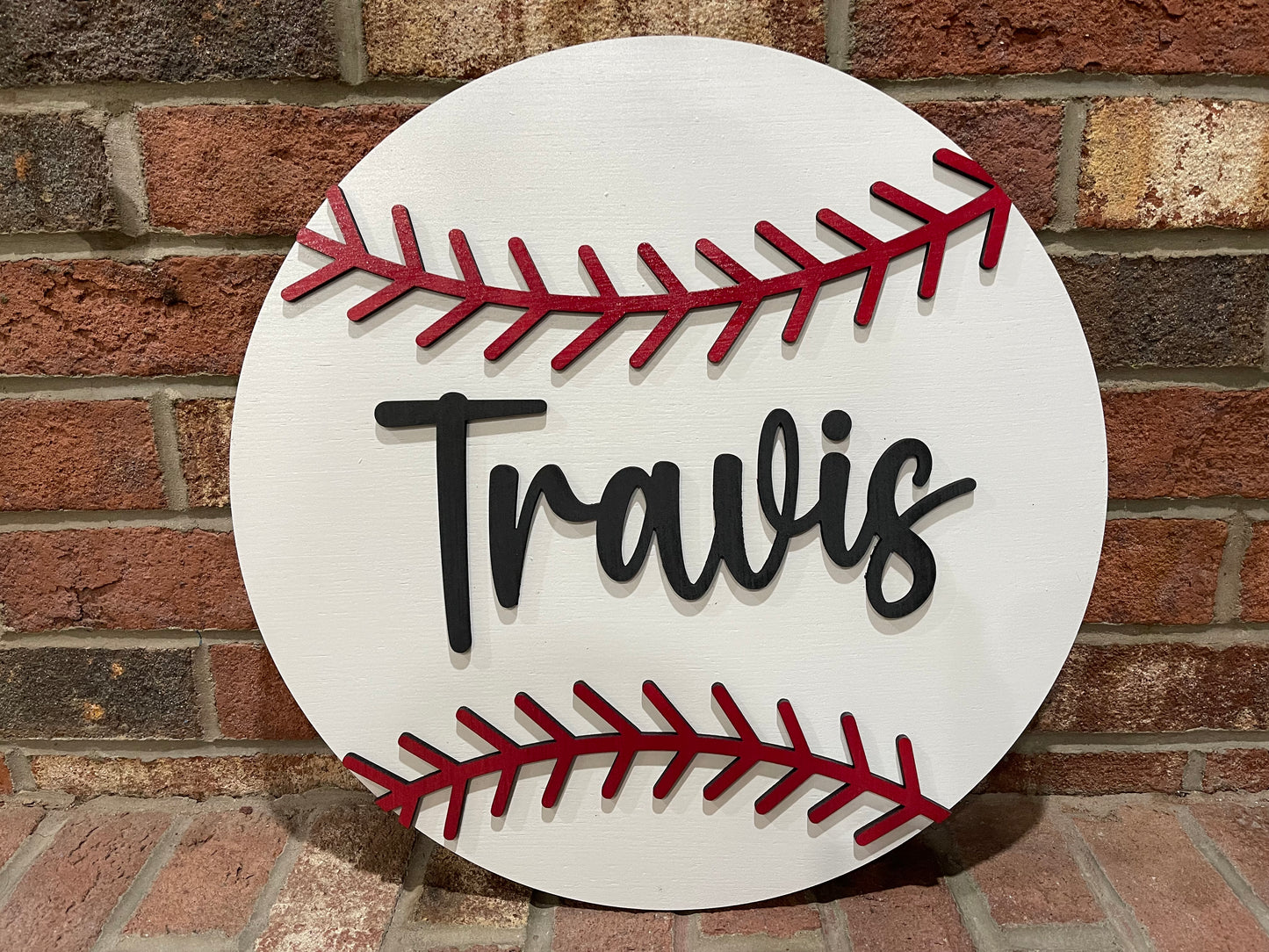 Personalized Baseball Round Sign