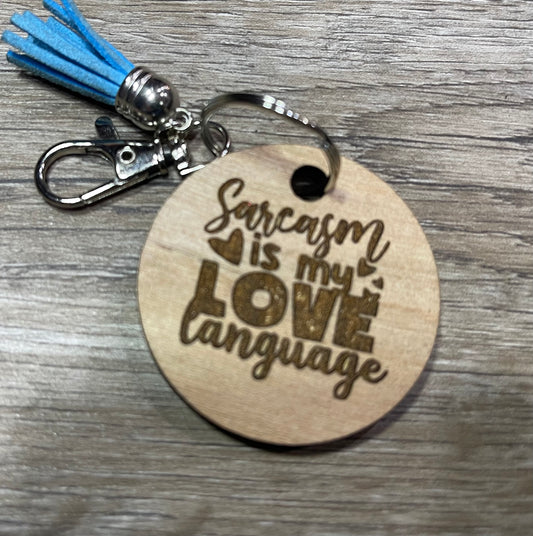 Sarcasm Keychain