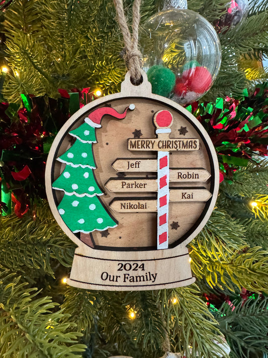 Family Snowglobe Ornament