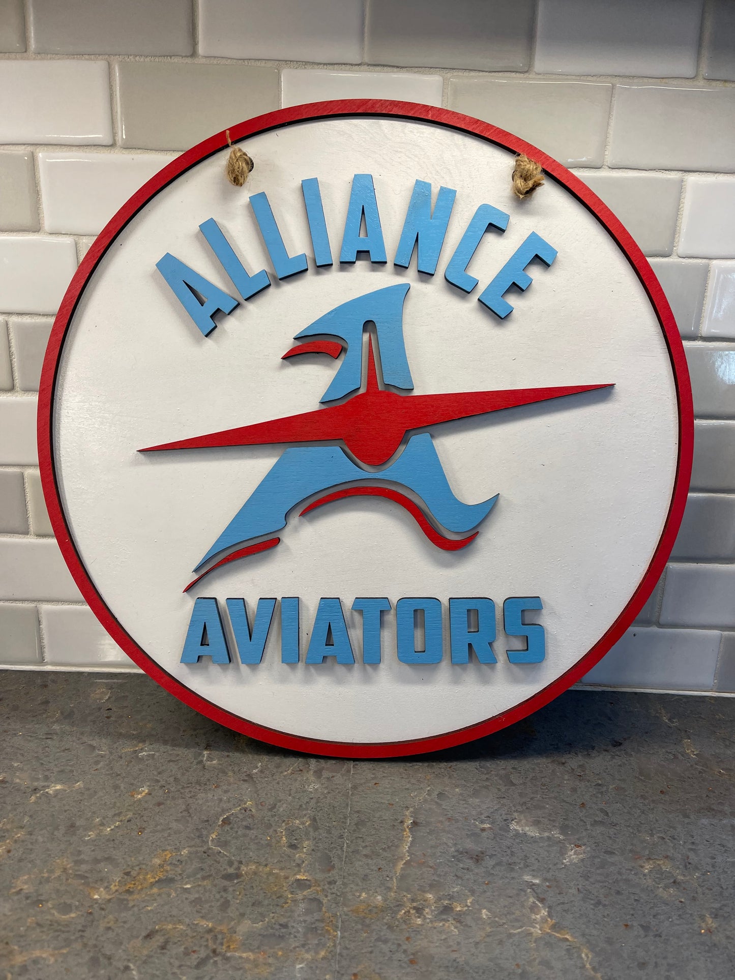 Alliance Aviators Round Sign