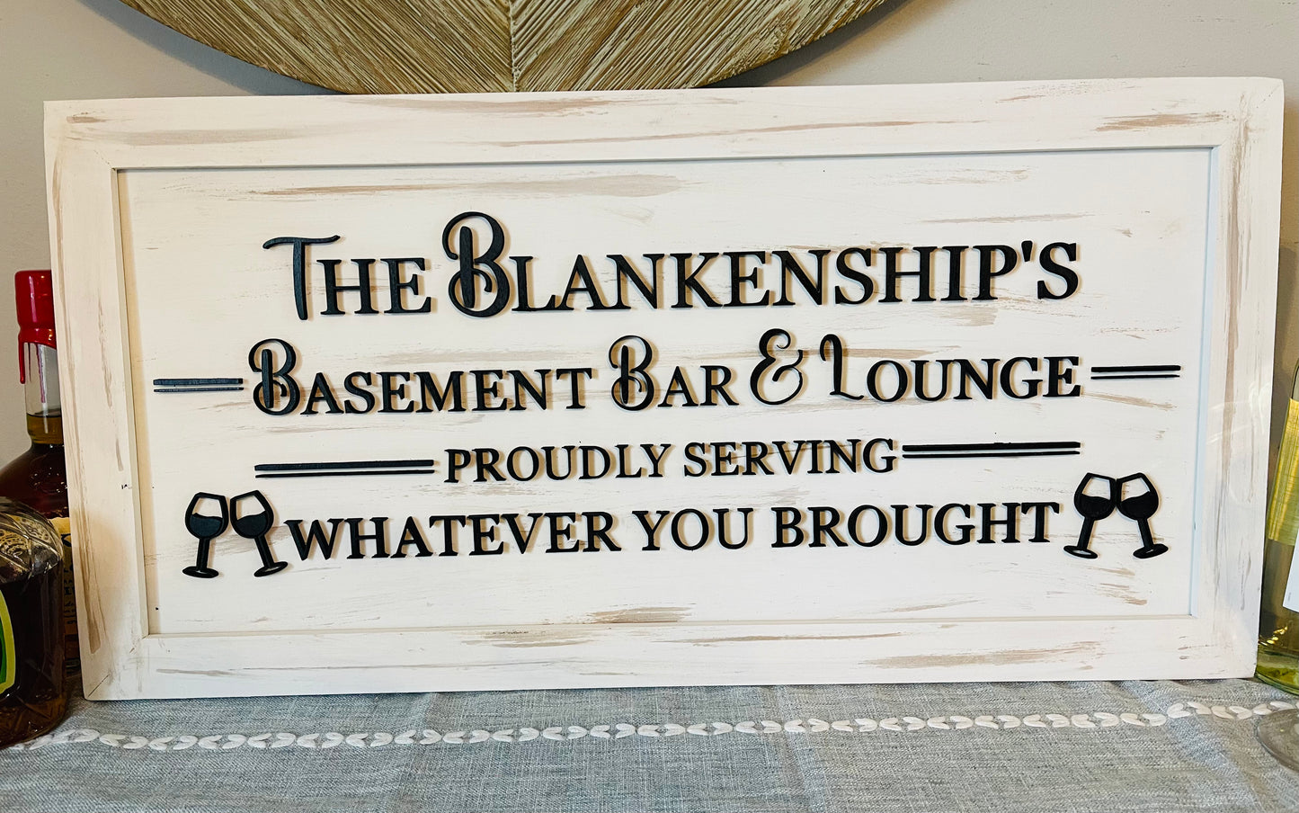 Personalized Basement Bar Sign