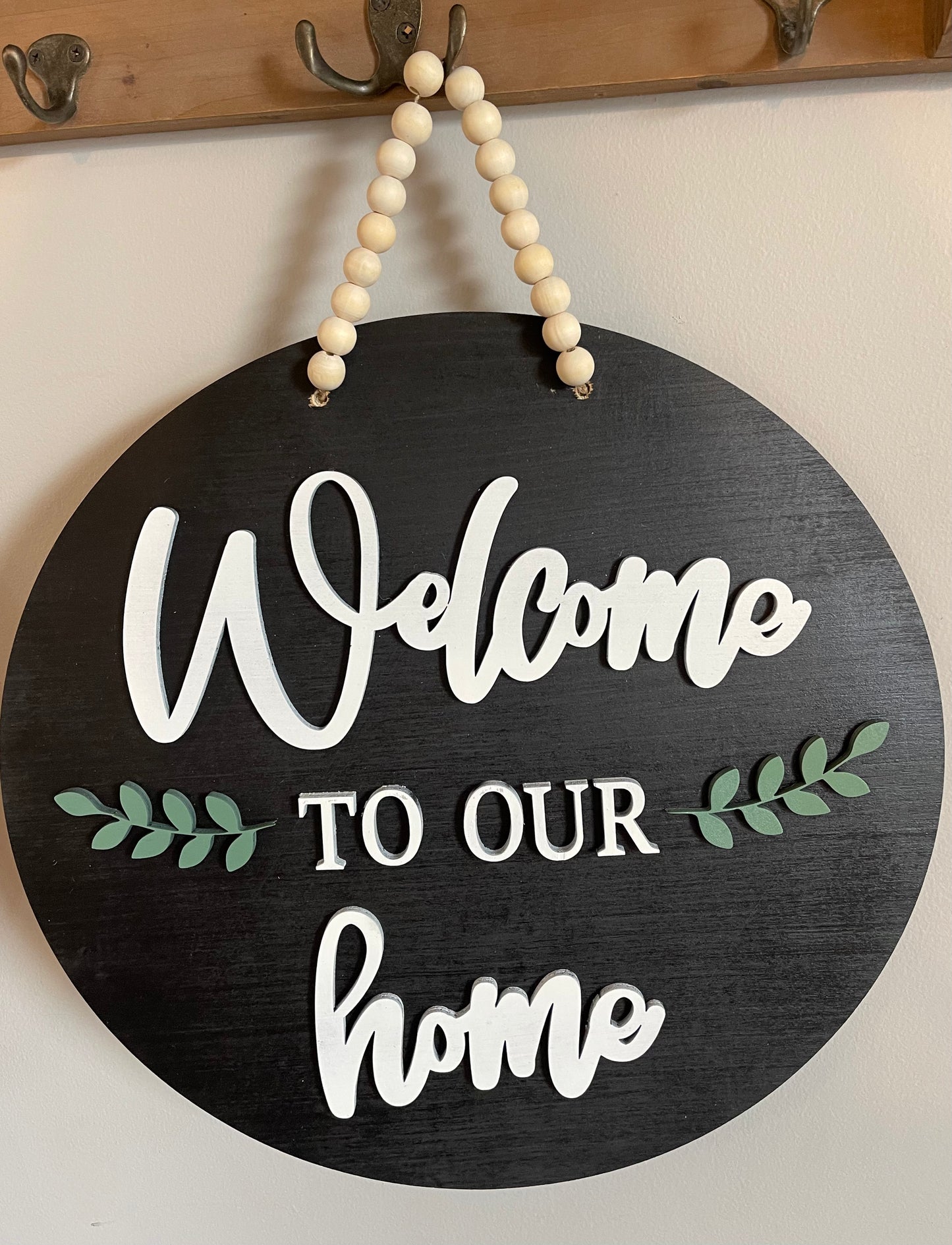 Welcome to our Home Round Sign