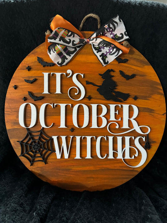 It’s October Witches Door Hanger