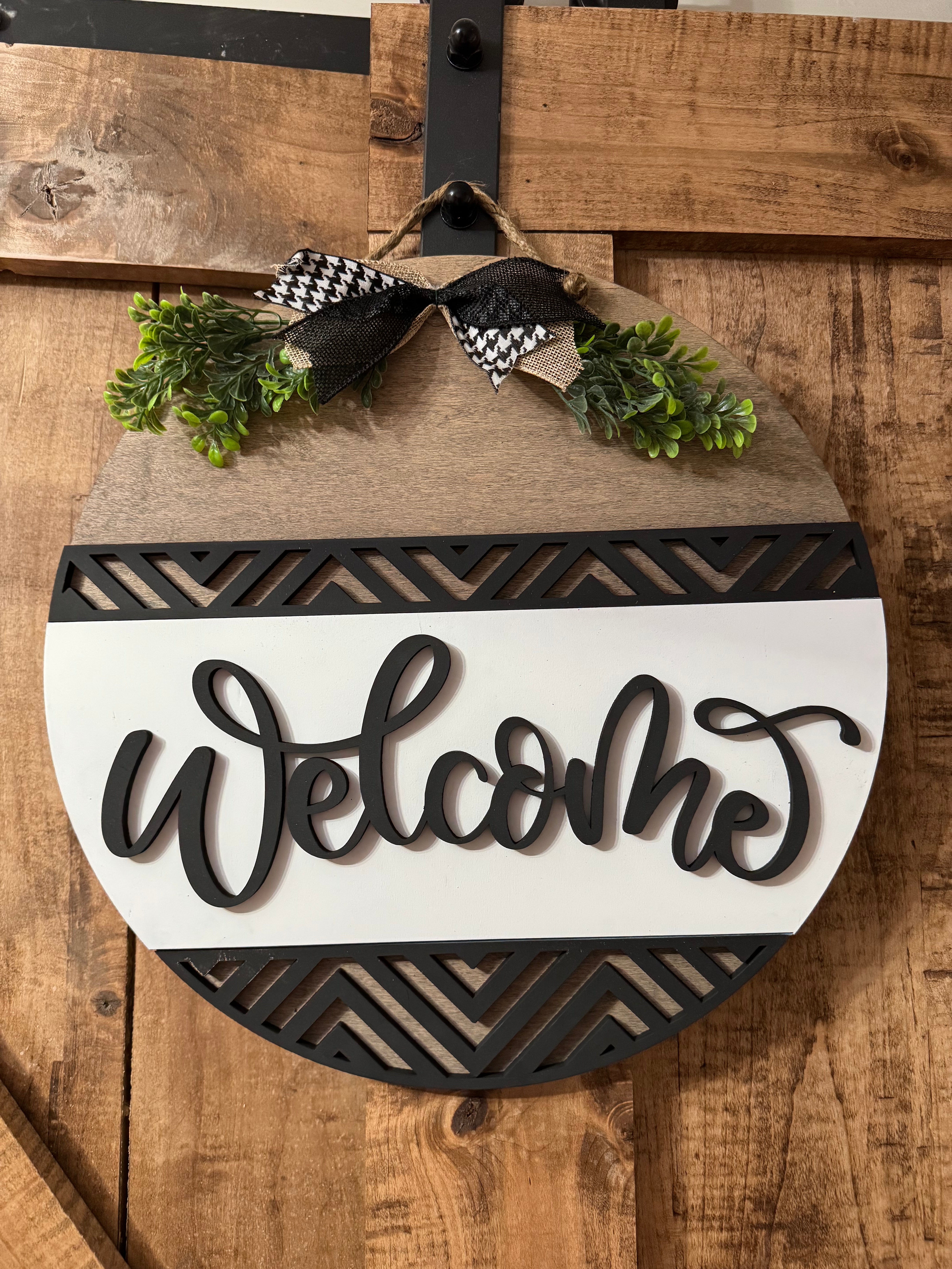 Welcome Round Sign – Nailed It Wood Projects
