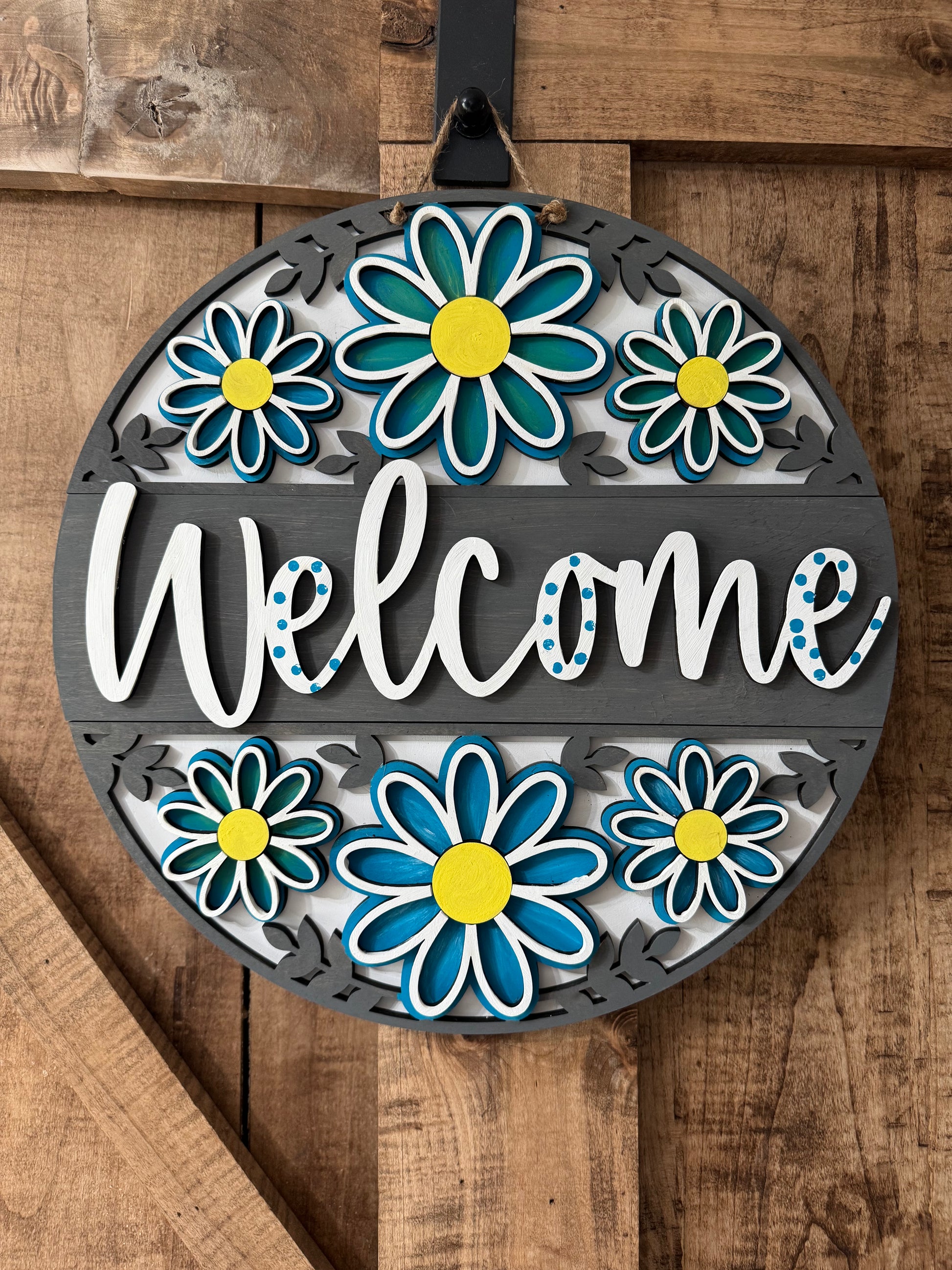 Spring Welcome Round Sign – Nailed It Wood Projects